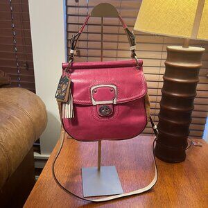 COACH Willis Leather Bag in Pink Colorblock w/ LTD. Edition Legacy Lining 19031